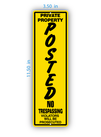 Posted Private Property Flat Sign