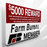 Farm Bureau Reward Sign