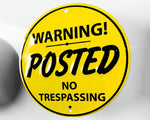 Posted No Trespassing Metal Sign - Sign Store