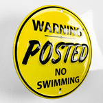Posted No Swimming Metal sign - Sign Store