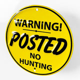 No Hunting Circle Metal Sign - Sign Store