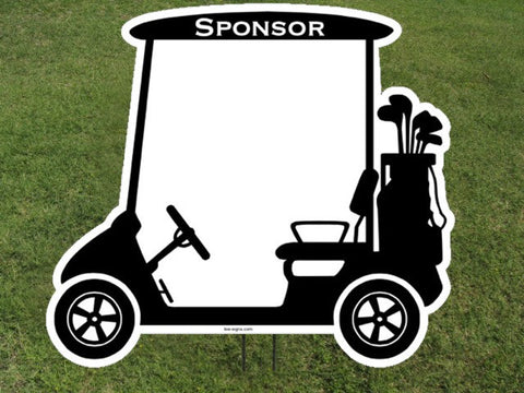 Golf Cart Sponsor Yard Sign - Sign Store