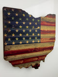 Rustic Wooden State of Ohio - Sign Store