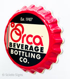 Orca Beverage Soda Bottle-Cap Sign