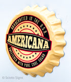 Americana Soda Bottle-Cap Sign