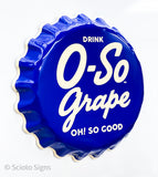 O'So Grape Soda Bottle-Cap Sign