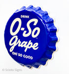 O'So Grape Soda Bottle-Cap Sign