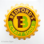 Bedford's Craft Soda Bottle-Cap Sign