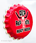 Old Red Eye Rt. Beer Bottle-Cap Sign